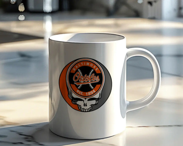 Grateful Dead - Baltimore Orioles Stealie 15 Ounce Coffee Mug - StealieShop